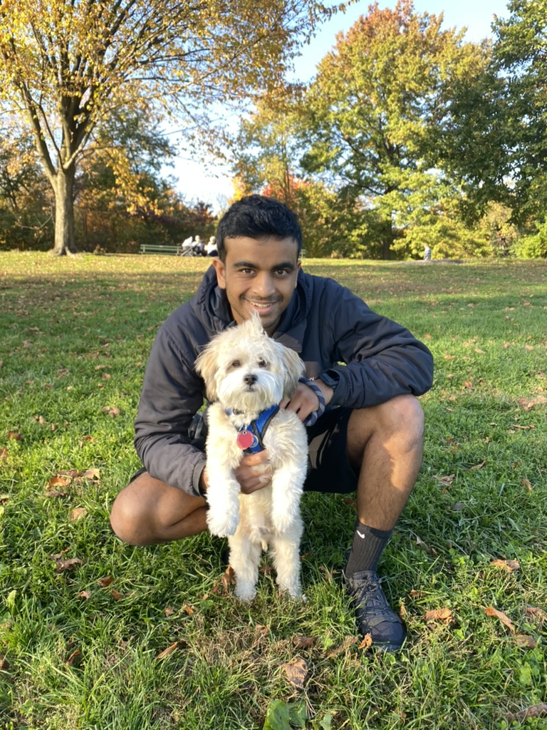 Avi Thangali with Yogi in New York City